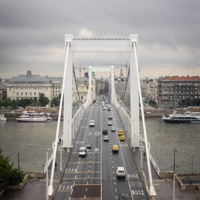 cars on bridge